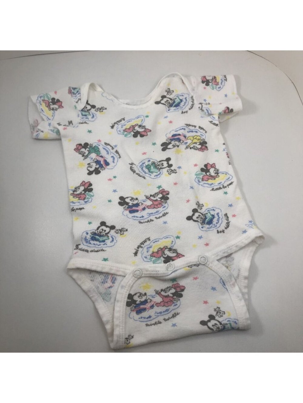 Dundee Disney Babies Newborn snap tshirt Baby Mickey Minnie Twinkle Twinkle